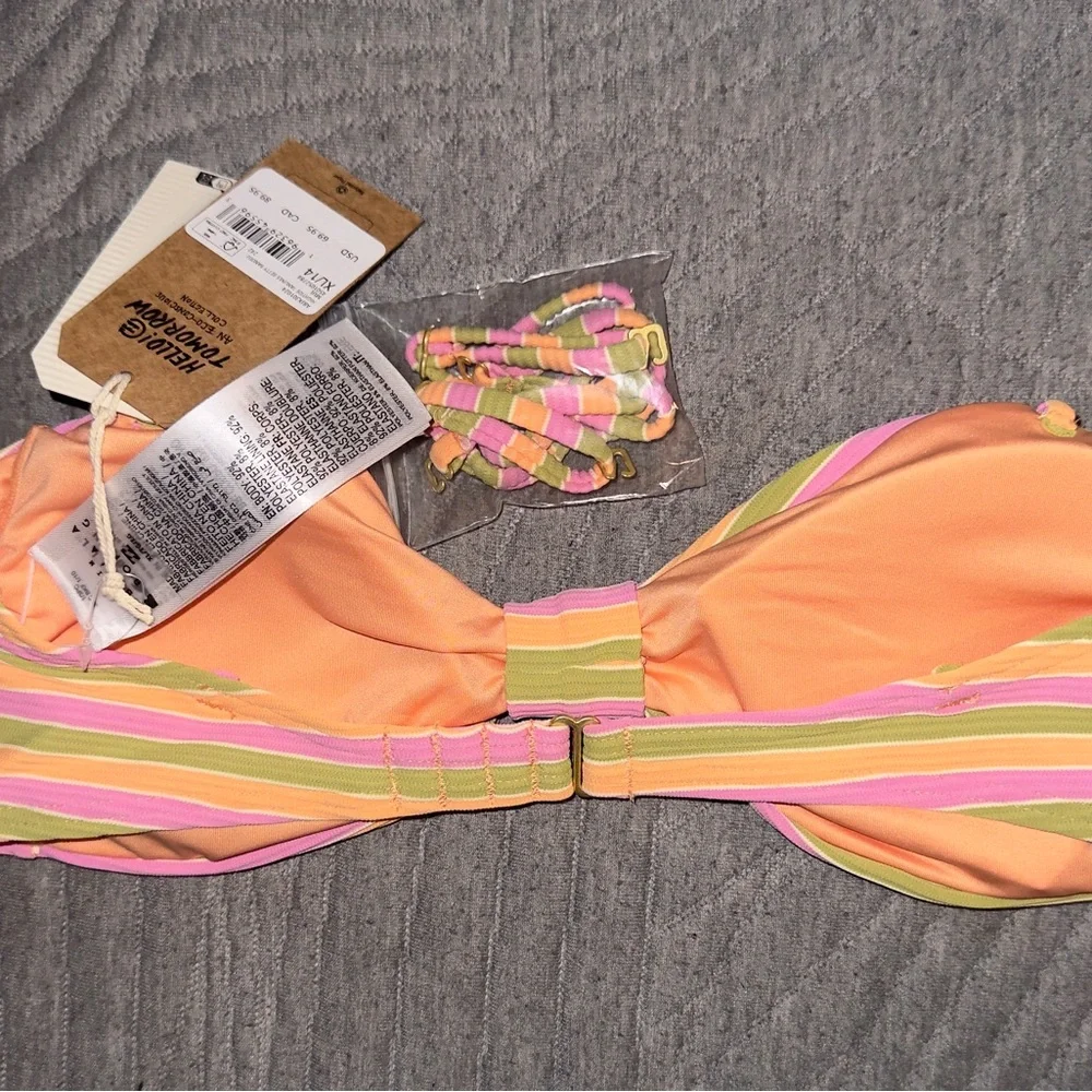 BillaBong Hightide Tanlines Betty Bandeu Bikini top Multi XL
